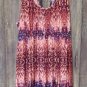 Southwestern Theme Raspberry Dress with Open Keyhole back Size 1XL or 2XL