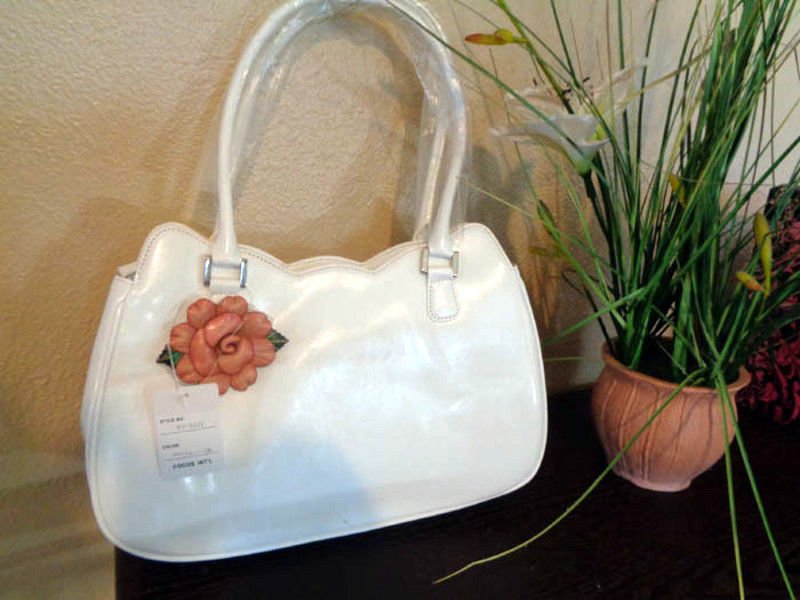 White Spring Summer Sunday Handbag Medium Size