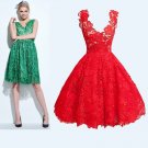Holiday Lace Dresses Jade Green or Crimson Red Size Choice