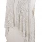 Boho 70's Style Crochet Open Cartigan Vest Shaw Wrap with Fringe  OS
