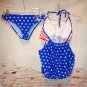 2pc Tankini Swimsuit Patriotic Theme size Large (fits like a Medium)