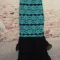 Mermaid Jade Lace on Black Crepe Maxi Dress Evening Prom Special Event size Sm