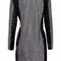 Sexy Women's Bodycon Black White Polka Dot Dress Size Lg