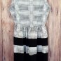 Dress Pretty Classic Office School or Shopping Black n White size Large