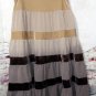 Ombre Mocha to Coyote Brown Tiered Velvet then Crepe Size Small
