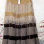 Ombre Mocha to Coyote Brown Tiered Velvet then Crepe Size Small