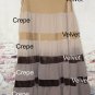 Ombre Mocha to Coyote Brown Tiered Velvet then Crepe Size Small