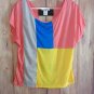 Block Colors Cut Out Back Top size choice S M L or XL