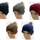 Beanie Ski Cap with Pom Pom Unisex Color Choice