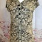 Black and Gold Blouse Easy Fit Size Choice L or XL