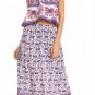 2pc Cropped Top Maxi Skirt Purple Lucky Elephant Size Runs Larger then tag size
