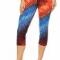 Yoga Cropped Legging Rainbow Colors Mixed Design size Fit L/XL