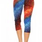 Yoga Cropped Legging Rainbow Colors Mixed Design size Fit L/XL