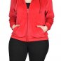 Velour Hoodies Red or Black Plus Size 1X or 2X