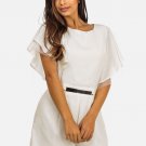 Romper Cream Chiffon Stunning Cocktail Romper size Sm or Lg