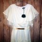 Romper Cream Chiffon Stunning Cocktail Romper size Sm or Lg