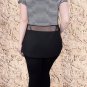 Black White Stripe Top Sheer Black Bottom size 2X 3X