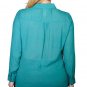 Dark Emerald Green Loose Fit  Blouse Top Designer Style Size Choice 1X 2X or 3X
