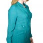 Dark Emerald Green Loose Fit  Blouse Top Designer Style Size Choice 1X 2X or 3X