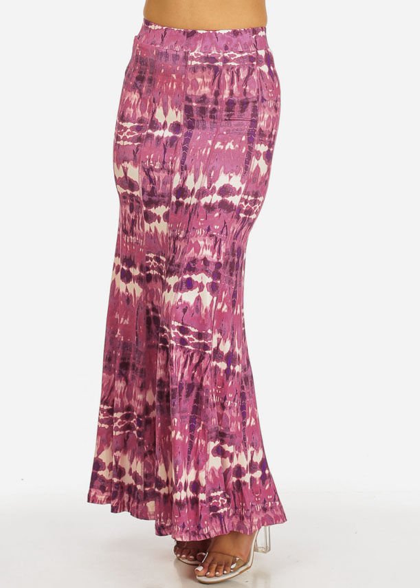 Tie Dye Maxi Boho High Waist Skirt size S or M