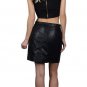 Black Faux Leather Front Zipper Pockets size Small