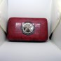 Brick Red Silver Star Clutch Wallet Purse with the Lone Star State