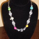 Tropical Bead Necklace 18" Trendy Easy to Match