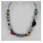 Tropical Bead Necklace 18" Trendy Easy to Match