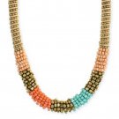 Designer Rolled Pea Beads Necklace Rare