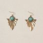 Earrings  Art Deco Theme with Large Center Bead