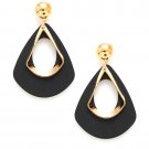 Black and Gold Mod New Classic Style Earrings