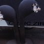 Reindeer Designer Cubic Zirconia Earrings White Gold Plated