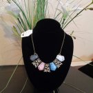 Colored Panels with Rhinestone Flowers