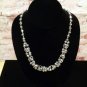 Necklace and Earring Set Glass Beads With a Silver Finish