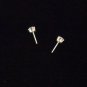 CZ Post Stud Earrings with Surgical Steel CZ .20-25ct