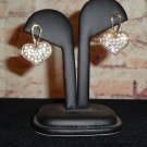Heart Earrings Embellishment with Rhinestones in a Pavé setting
