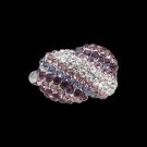 Designer Bold Cocktail Ring Rhinestone Colors Amethyst vary to Purple