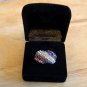 Designer Bold Cocktail Ring Rhinestone Colors Amethyst vary to Purple