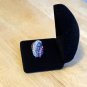 Designer Bold Cocktail Ring Rhinestone Colors Amethyst vary to Purple
