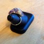 Designer Bold Cocktail Ring Rhinestone Colors Amethyst vary to Purple