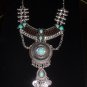 Silver Plated Tribal Statement with Crystals High End Fashion Jewelry