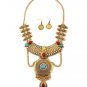 Silver Plated Tribal Statement with Crystals High End Fashion Jewelry