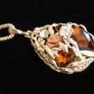High End Rose Gold Victorian Style Large Pendant