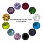925 Sterling Silver Post Earrings CZ Birthstones Stunning Colors 7.mm Stones