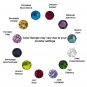 925 Sterling Silver Post Earrings CZ Birthstones Stunning Colors 7.mm Stones