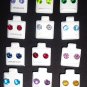 925 Sterling Silver Post Earrings CZ Birthstones Stunning Colors 7.mm Stones