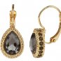 Tear Drop Earrings Dark Purple/Black Color or Ruby Red Color