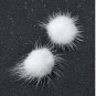 Genuine Fur Stud Earrings choice of color Gray White Lt Brown Drk Brown