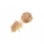 Genuine Fur Stud Earrings choice of color Gray White Lt Brown Drk Brown
