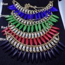 Fashion Necklace Bold Beads and Rhinestone Color Choice